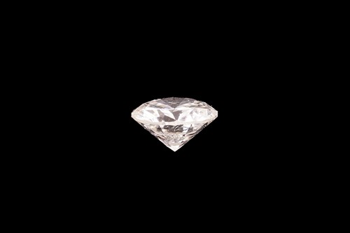 Lot 332 - A loose diamond, the round brilliant-cut white...