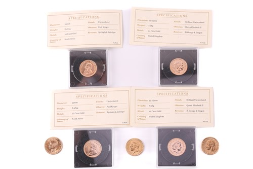 Lot 374 - Krugerrands & Sovereigns comprising, 2 x 2014...