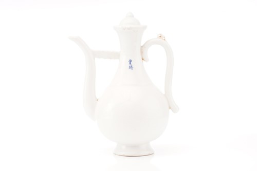 Lot 218 - A Chinese Qinbai-style porcelain wine ewer and...