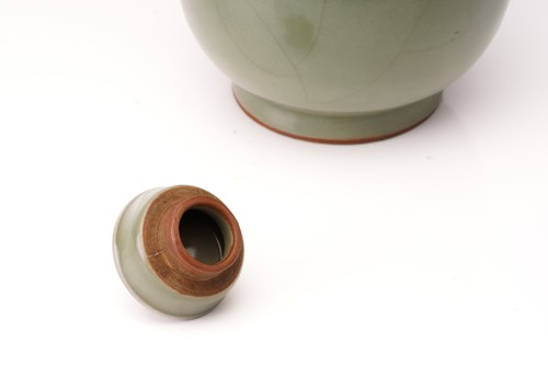 Lot 208 - A Chinese Song Dynasty style Celadon wine ewer...