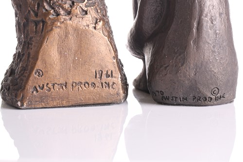 Lot 304 - After Auguste Rodin, 'The Kiss', bronzed...