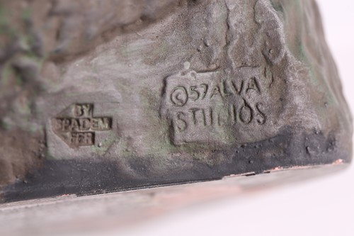 Lot 304 - After Auguste Rodin, 'The Kiss', bronzed...