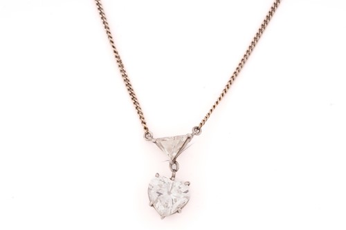 Lot 98 - An 18ct white gold necklace scintillating with...