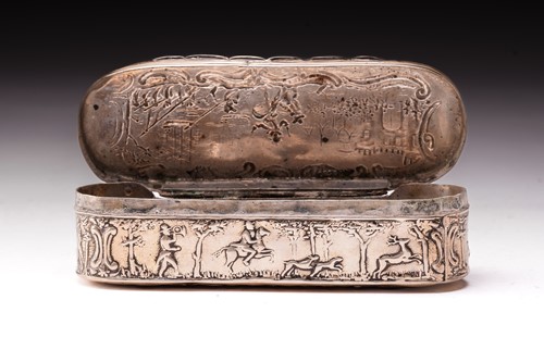 Lot 520 - A Dutch 18th-century silver tobacco box of...