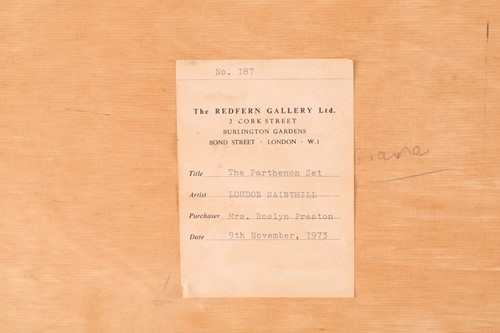 Lot 517 - Loudon Sainthill (1919 - 1969), 'The Panthenon...