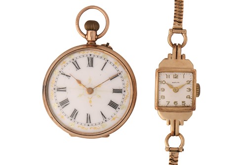 Lot 450 - A Marvin lady's wristwatch and a fob pocket...