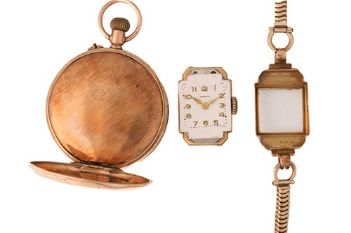 Lot 450 - A Marvin lady's wristwatch and a fob pocket...