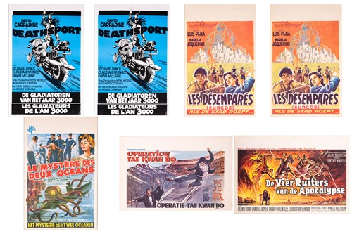 Lot 205 - Six original Belgian film posters / lobby...