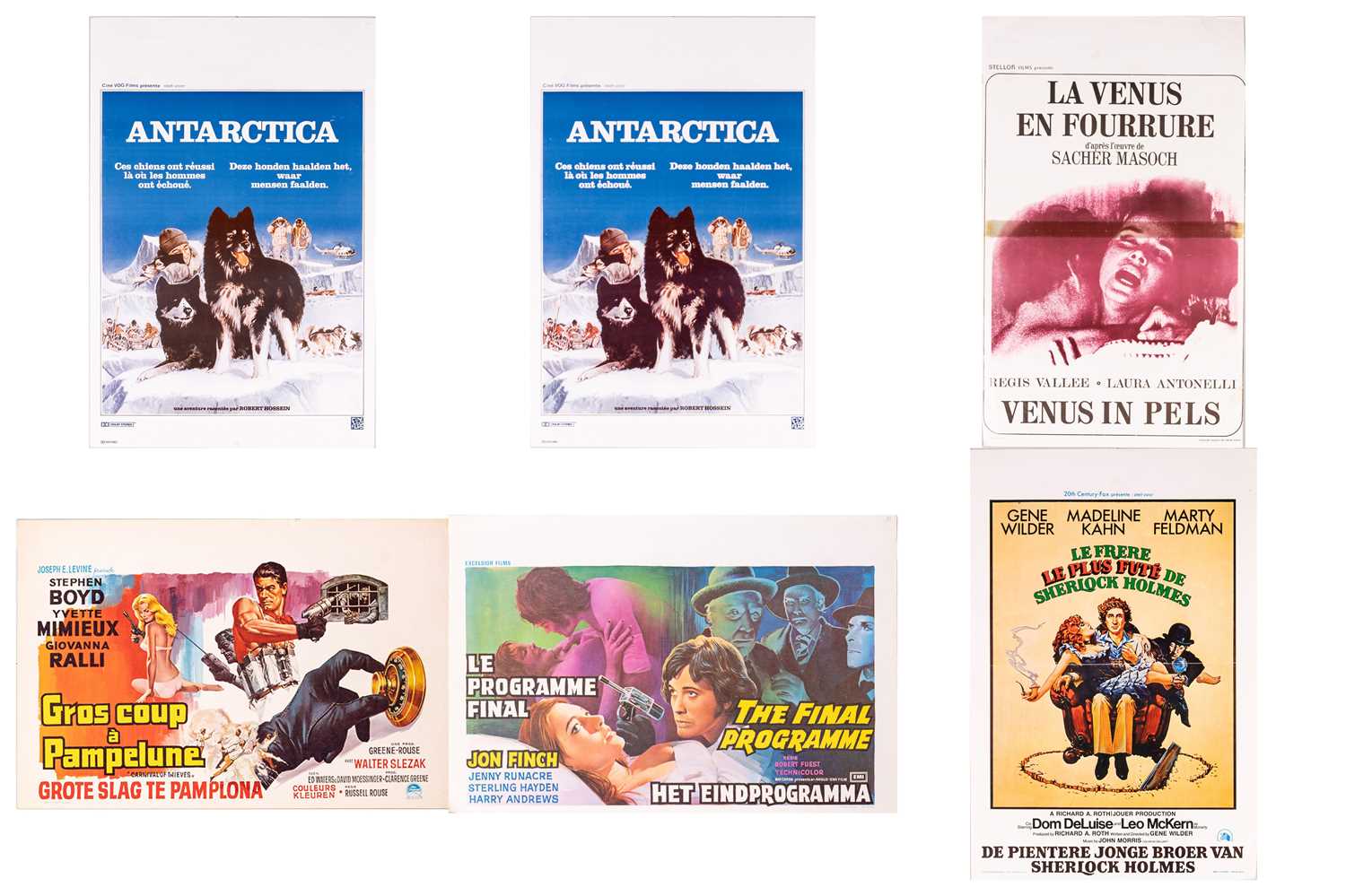 Lot 235 - Six Belgian film posters / lobby cards,