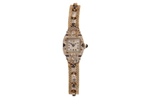 Lot 448 - An Ebel Art Deco Lady's Dress watch, featuring...