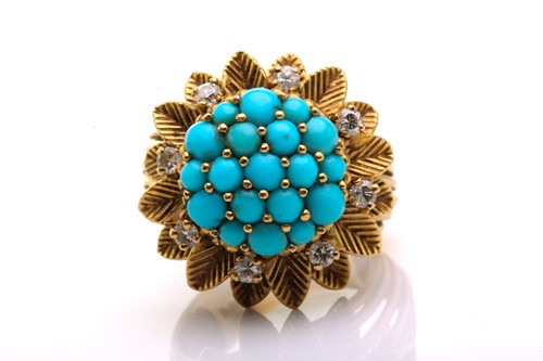 Lot 56 - Ben Rosenfeld - A turquoise and diamond...