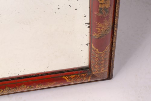 Lot 203 - A Queen Anne style rouge lacquered and...