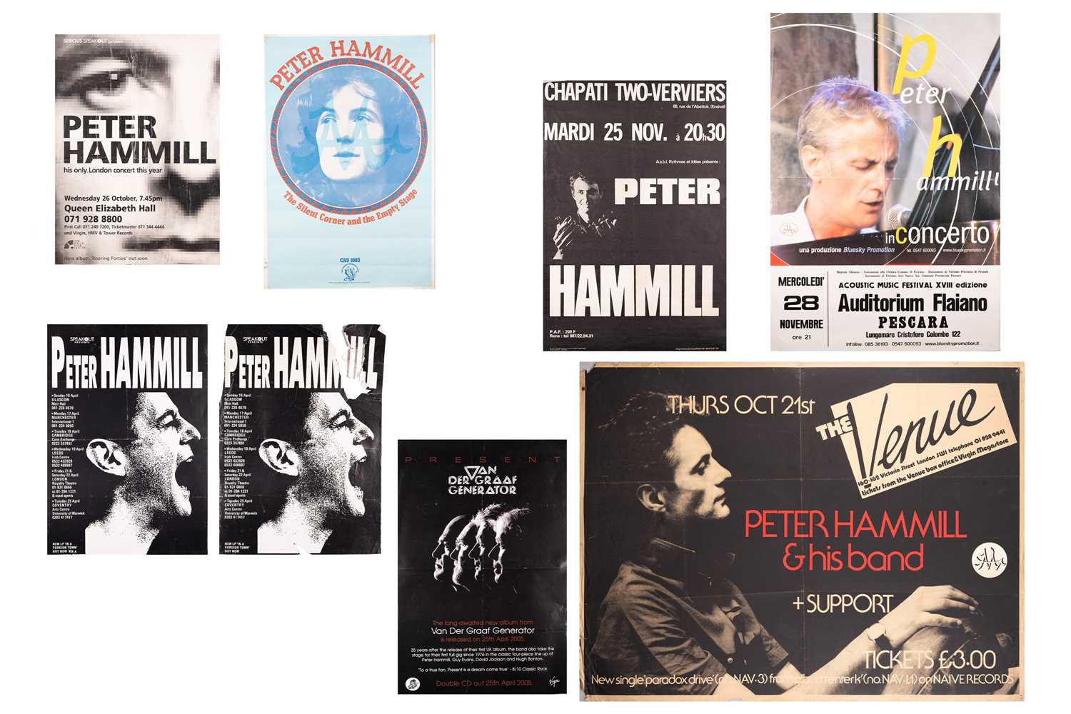 Lot 199 - Peter Hammill: eight original concert posters...