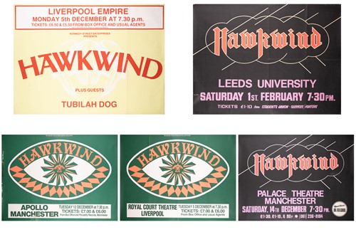 Lot 203 - Hawkwind: twelve original quad concert posters...