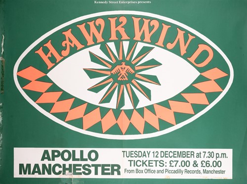 Lot 203 - Hawkwind: twelve original quad concert posters...