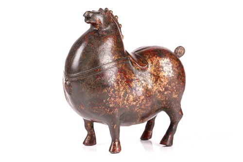 Lot 266 - A Chinese Tang Dynasty style obese horse, with...