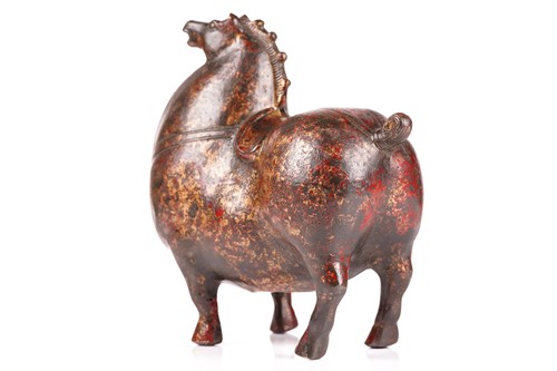 Lot 266 - A Chinese Tang Dynasty style obese horse, with...