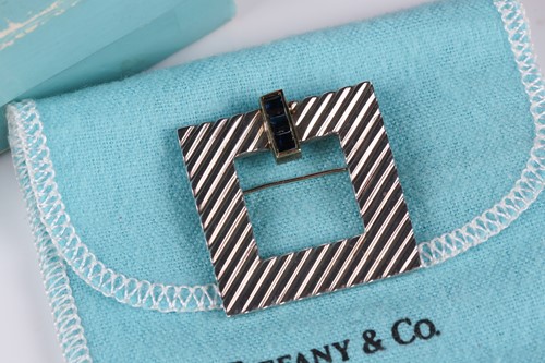 Lot 108 - A Tiffany & Co. geometrical brooch and...
