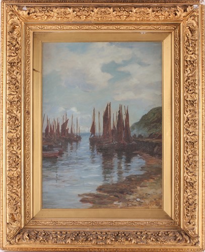 Lot 44 - Colin Hunter (1841-1904), Fishing boats...