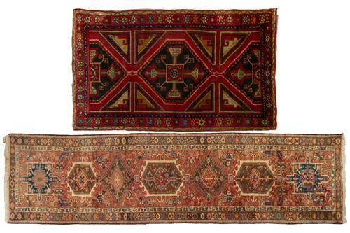 Lot 211 - A muted red ground North West Persian Karadja...