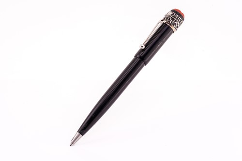 Lot 394 - Montblanc spider ballpoint pen, the black...