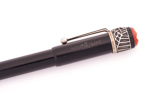 Lot 394 - Montblanc spider ballpoint pen, the black...