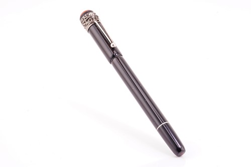 Lot 392 - Montblanc spider fountain pen, with black...