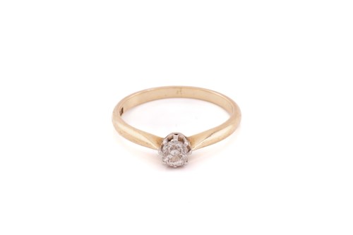 Lot 141 - An old-cut diamond solitaire ring, comprising...