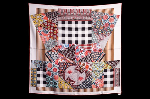 Lot 398 - A Hermes silk scarf in the L'Art du Sarasa...