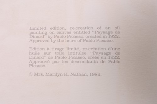 Lot 66 - After Pablo Picasso (1881 - 1973) 'Paysage de...
