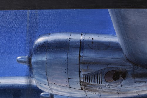 Lot 53 - Chris French (contemporary), 'B-29', oil on...