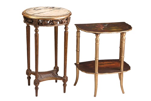 Lot 156 - A Louis XVI-style carved wood and gilt gesso...