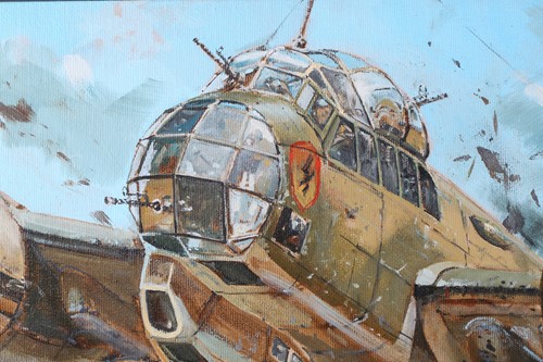 Lot 31 - Keith Burns (contemporary), 'Ju-88', 2018, oil...