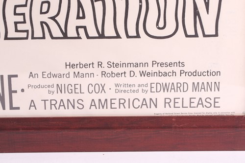 Lot 417 - A framed and perspex glazed original quad film...