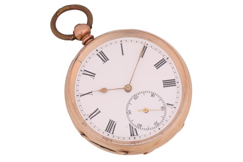Lot 417 - A French open-face pocket watch and a steel...