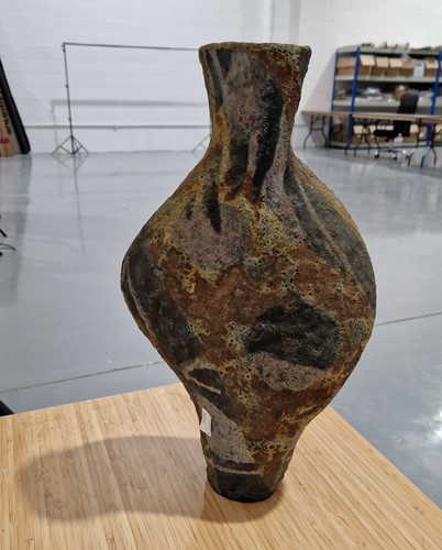 Lot 670 - A Studio pottery spiral form vase, possibly by...