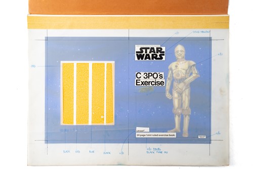 Lot 380 - An original 1977 Star Wars piece of artwork,...