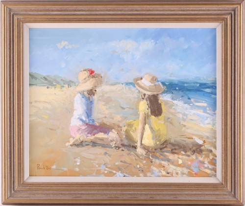 Lot 67 - Paul Brown (contemporary), two ladies seated...