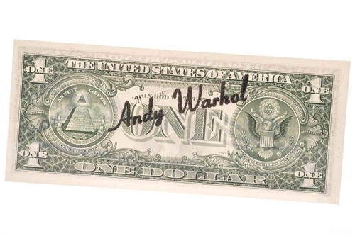 Lot 399 - Andy Warhol (1928-1987), a One Dollar bill,...