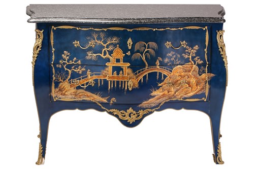 Lot 167 - A craftsman-made Louis XV style "French Blue"...