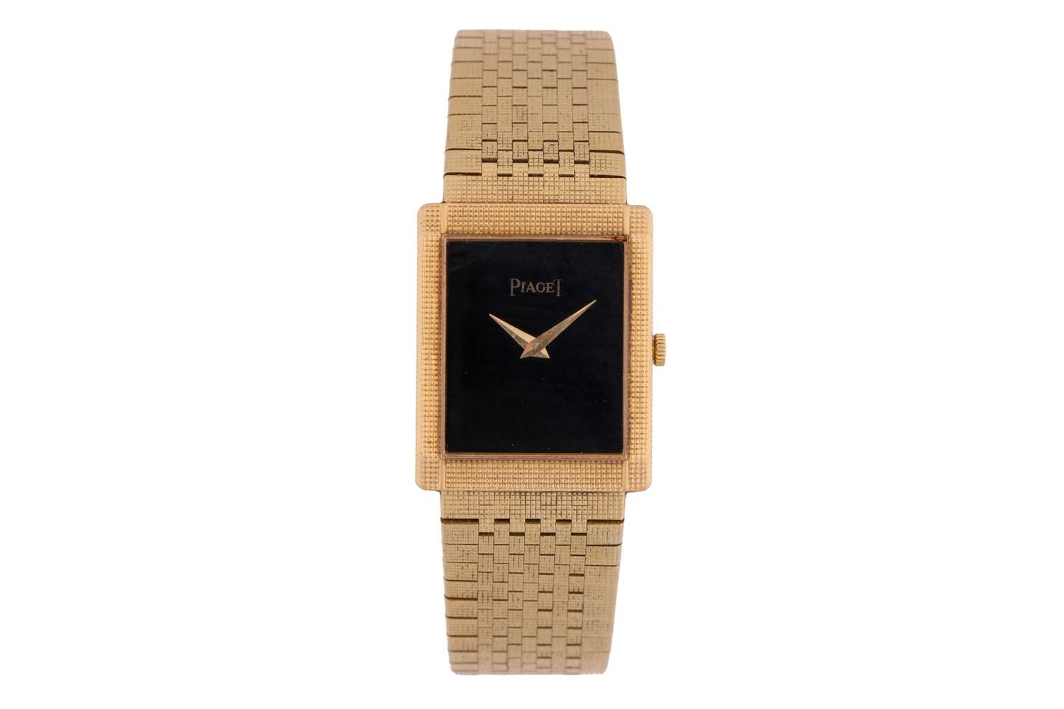 Lot 298 - A Piaget Protocol Onyx dial watch, with an...