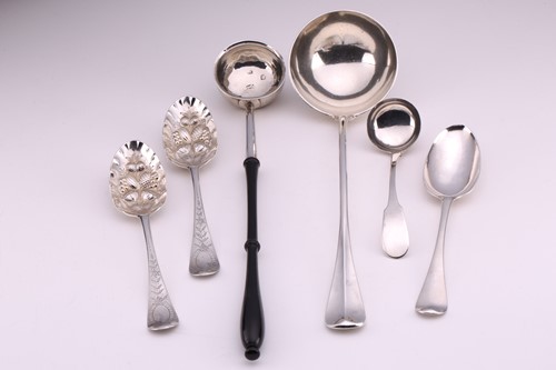 Lot 372 - A George II Hanoverian pattern tablespoon,...