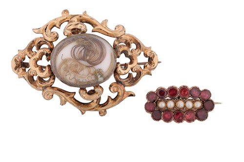 Lot 287 - Two early 19th-century brooches; including a...