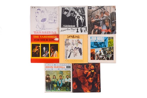 Lot 150 - Yardbirds/ John Mayall: eight original vinyl...