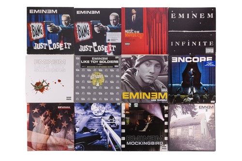 Lot 158 - Eminem: thirty-two original vinyl records,...