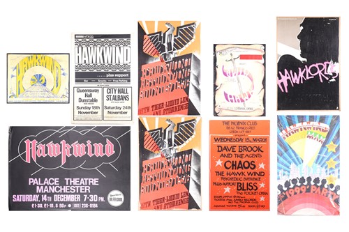 Lot 223 - Hawkwind: a collection of original posters...