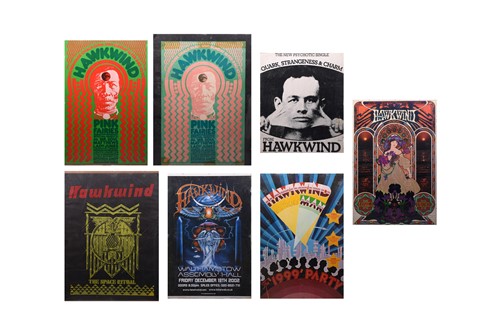 Lot 209 - Hawkwind: a collection of original posters...