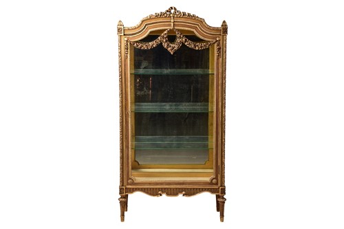 Lot 542 - A Louis XVI-style carved and gilt wood...