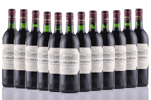 Lot 593 - Twelve bottles of 1993 Les Brulieres Chateau...