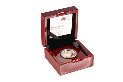 Lot 401 - Elizabeth II gold proof The Sovereign, 2017,...